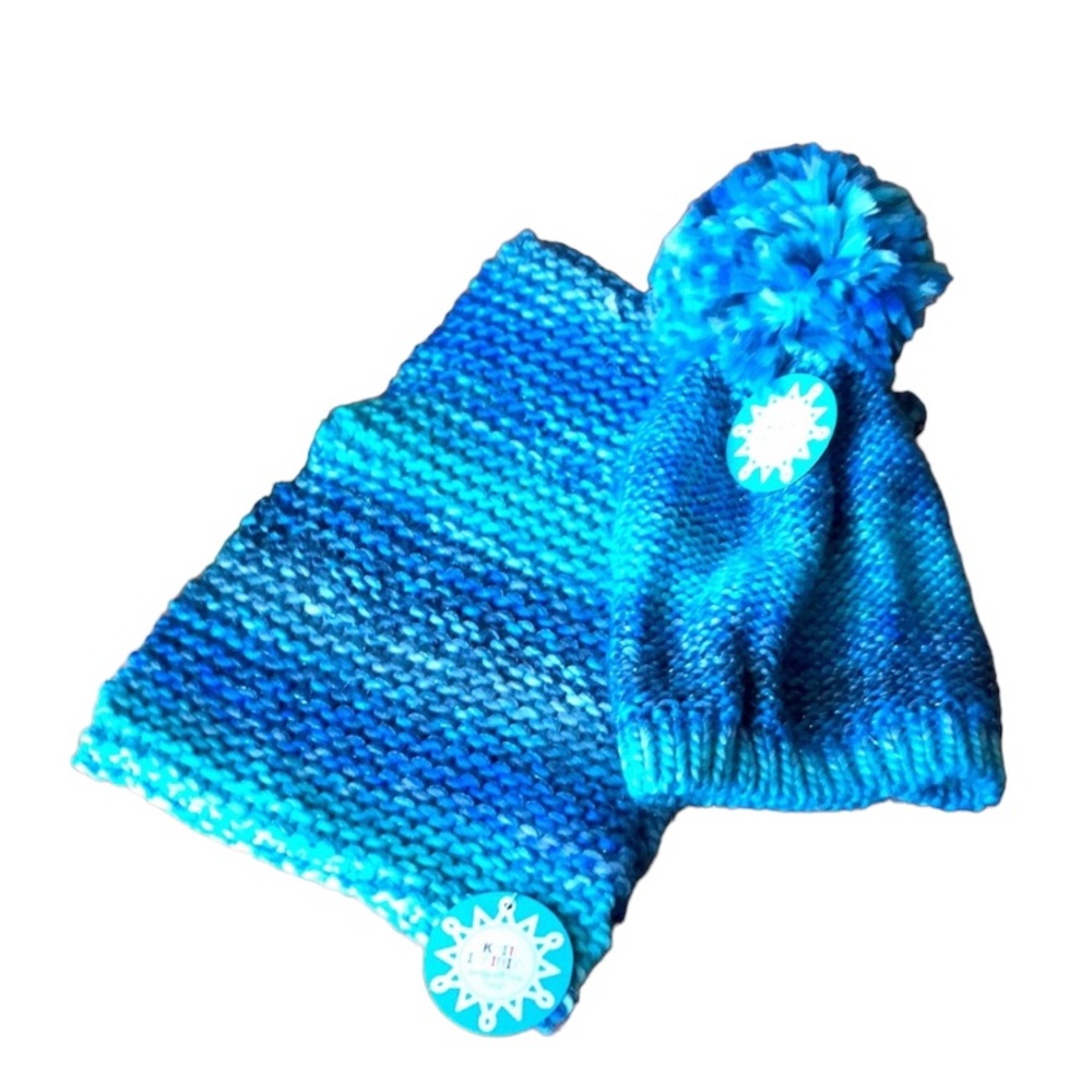 Knit Beanie Cap & Knit Infinity Scarf
